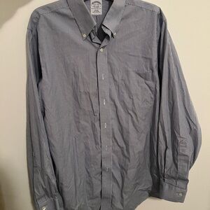 Brooks Brothers Navy Striped Dress Shirt